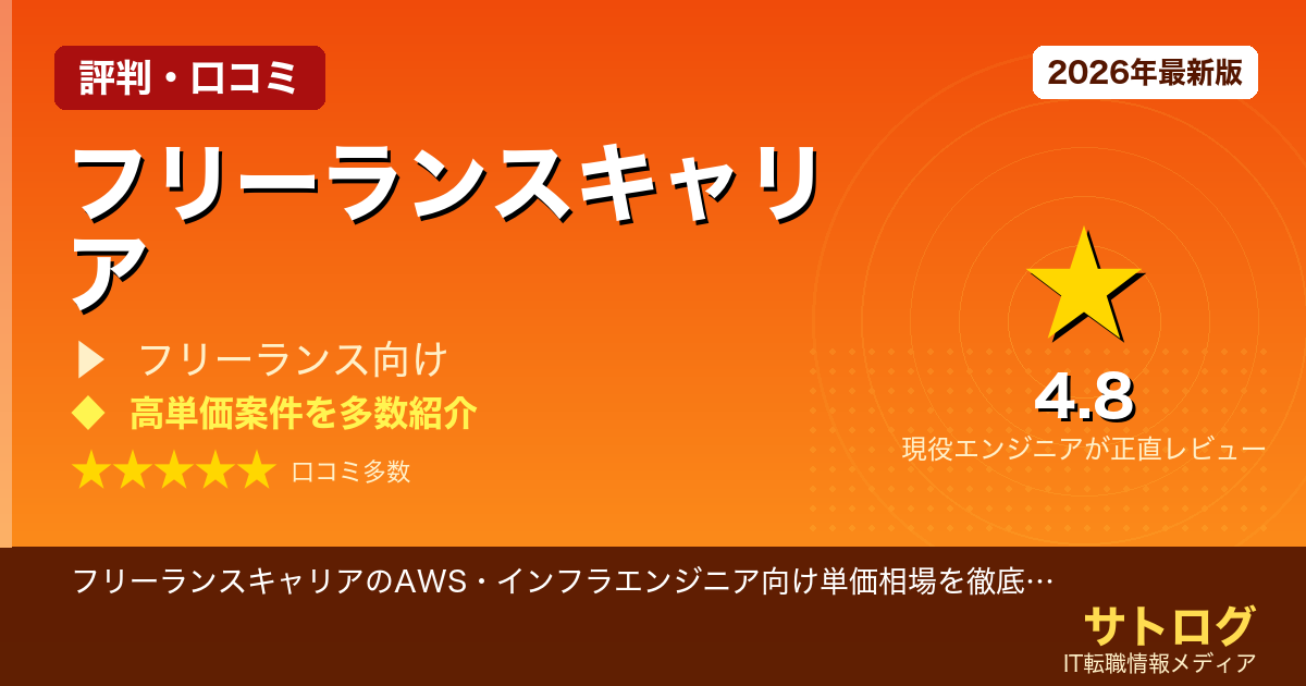 【単価を上げる複数エージェント戦略】フリーランスキャリアのAWS・インフラエンジニア向け単価相場を徹底レビュー｜React/TypeScript案件の実態と複数エージェント戦略