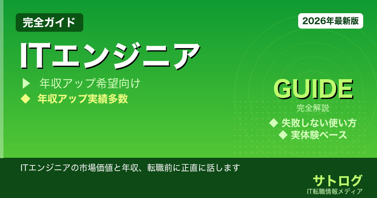 【3年目の分岐点】ITエンジニアの市場価値と年収、転職前に正直に話します